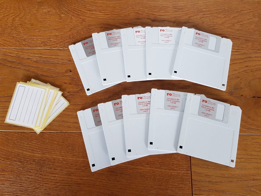 10x Roline Disketten 2HD-F 1.44MB High Density (neu) (Neu (gemäss ...