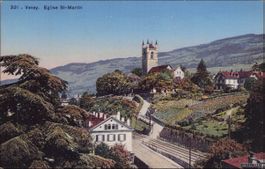 Vevey VD // Eglise St. Martin Kirce ca. 1910 // Sommer
