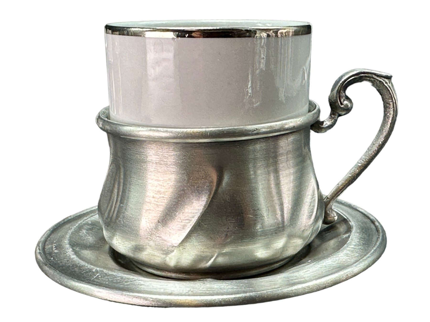 Service à Thé Et Café Vintage En Étain - Avec Plateau - Étains Du Manoir