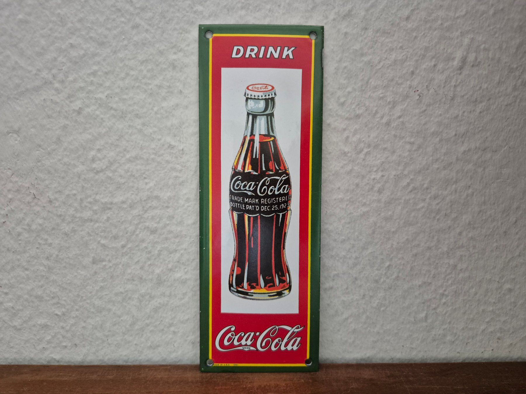 Coca-Cola Insegne: Emailschild Coca Cola Flasche Logo Kneipe Bar Emaille Schild – Nuovo (secondo la descrizione) da Schaffhausen venduto da pfanis09