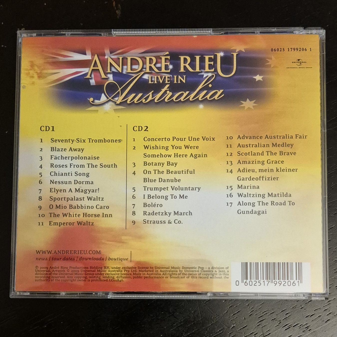 CD: André Rieu - Live in Australia / 2 CDs – Usato da Chur venduto da Schaf_60 1