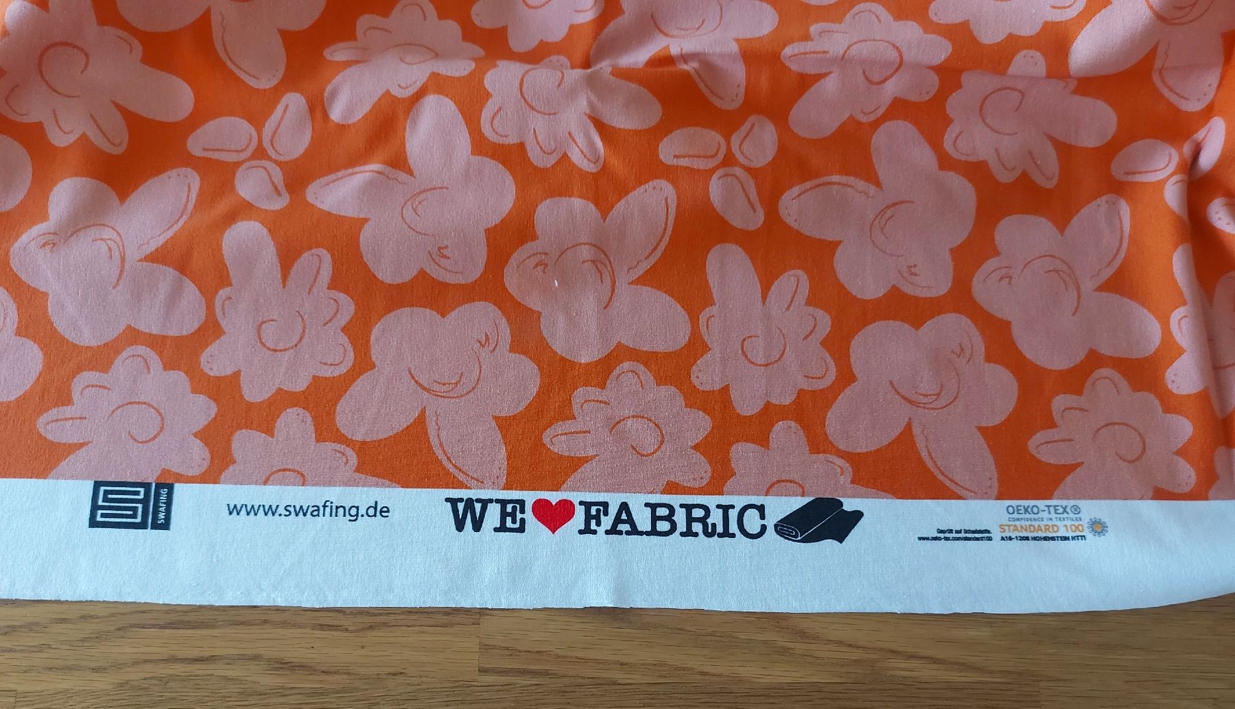 Tessuti: Stoff, Jersey, orange, 150 x 180 cm – Usato da Oberengstringen venduto da PaolaDe 1