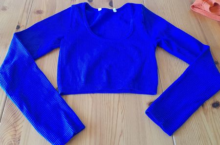 Langarm Crop Top gr. XS
