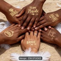 Tattoo Set Team Bride Gold, 16 Stück