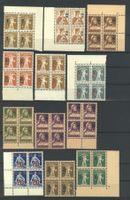 1915-1930, Aufbrauchsausgaben, Viererblöcke, SBK 100.-
