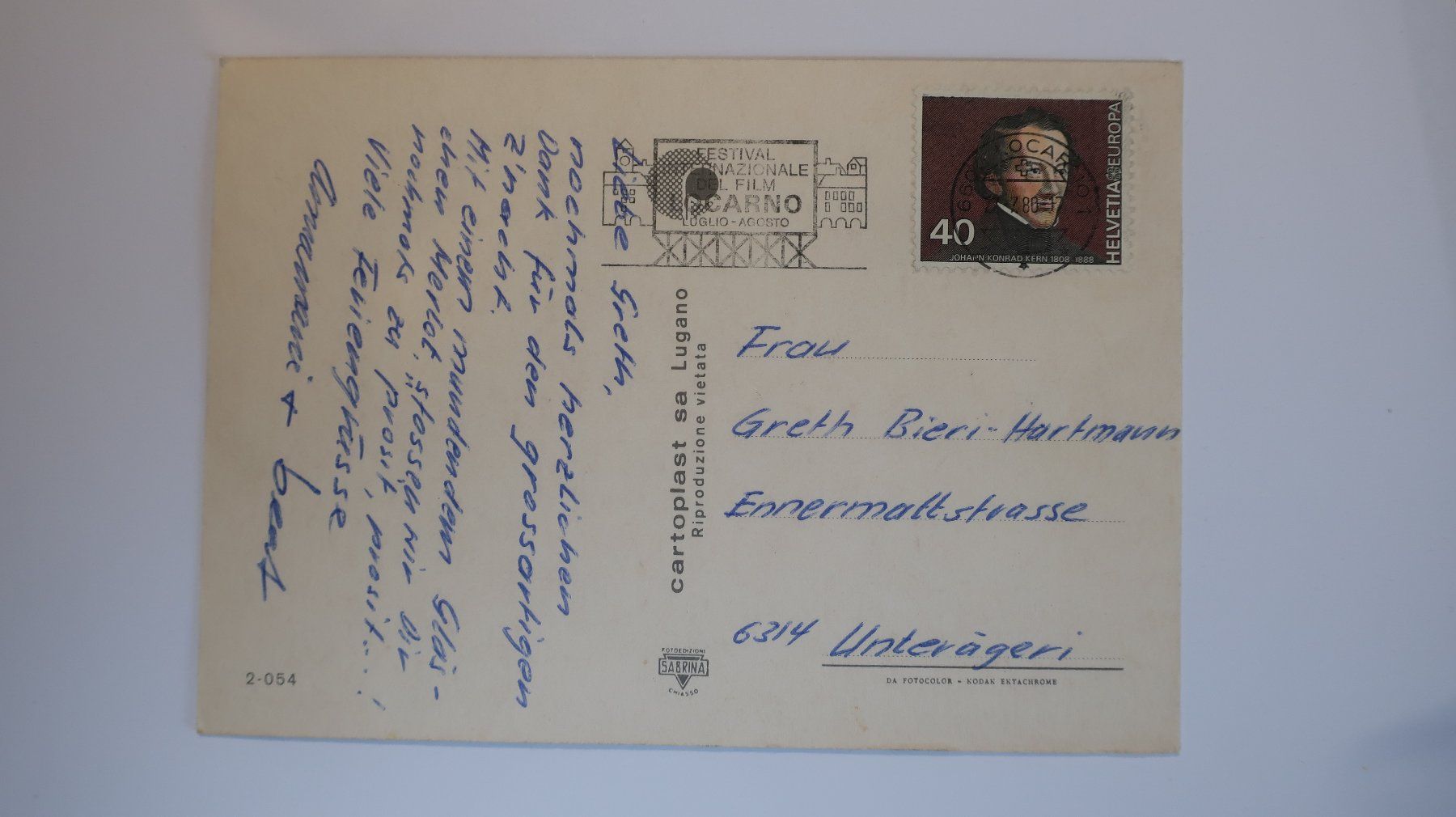 Ansichtskarten: Lugano multivues 1980 – Gebraucht aus Cormoret von Pascalll2001 3
