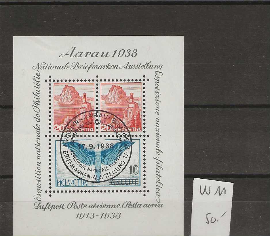 Tutti i francobolli: timbre -Aarau 1938 W11 – Usato da Sorvilier venduto da carose01