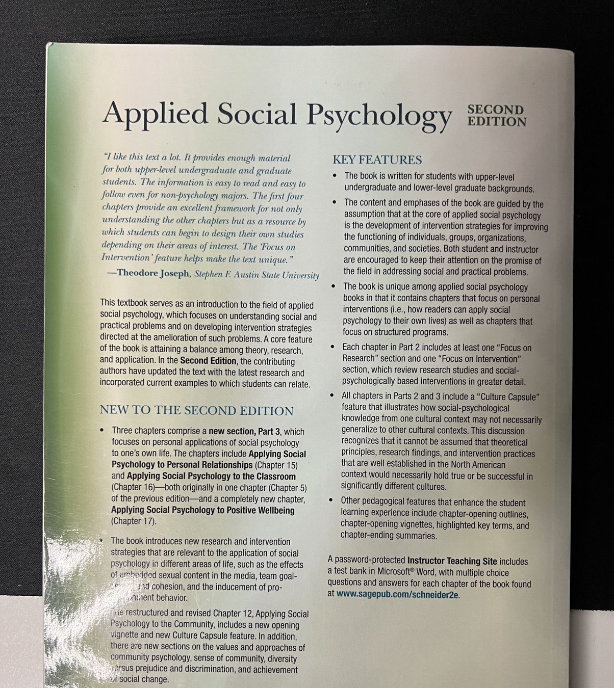 Libri: Applied Social Psychology | 2nd Edition – Usato da Neuenegg venduto da bra_55gz 1
