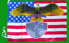 USA Fahne "The Legend" Mondlandung / Stoff / Neuwertig