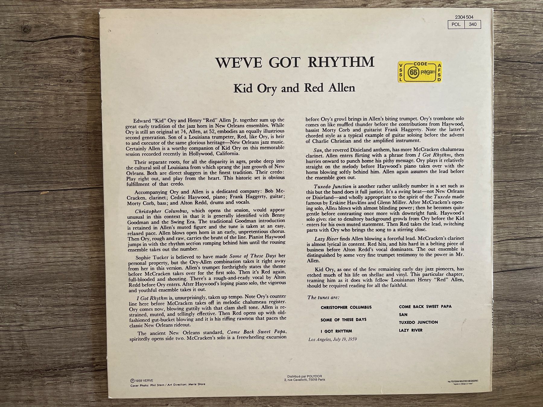 Schallplatten: M69/Kid Ory & Red Allen - We've got Rhythm – Gebraucht aus Frutigen von Philippe_jsp 1