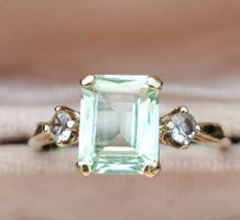 Sale!Antiker ✨Spinell Ring & weisse Topas 10ct 333 Gold