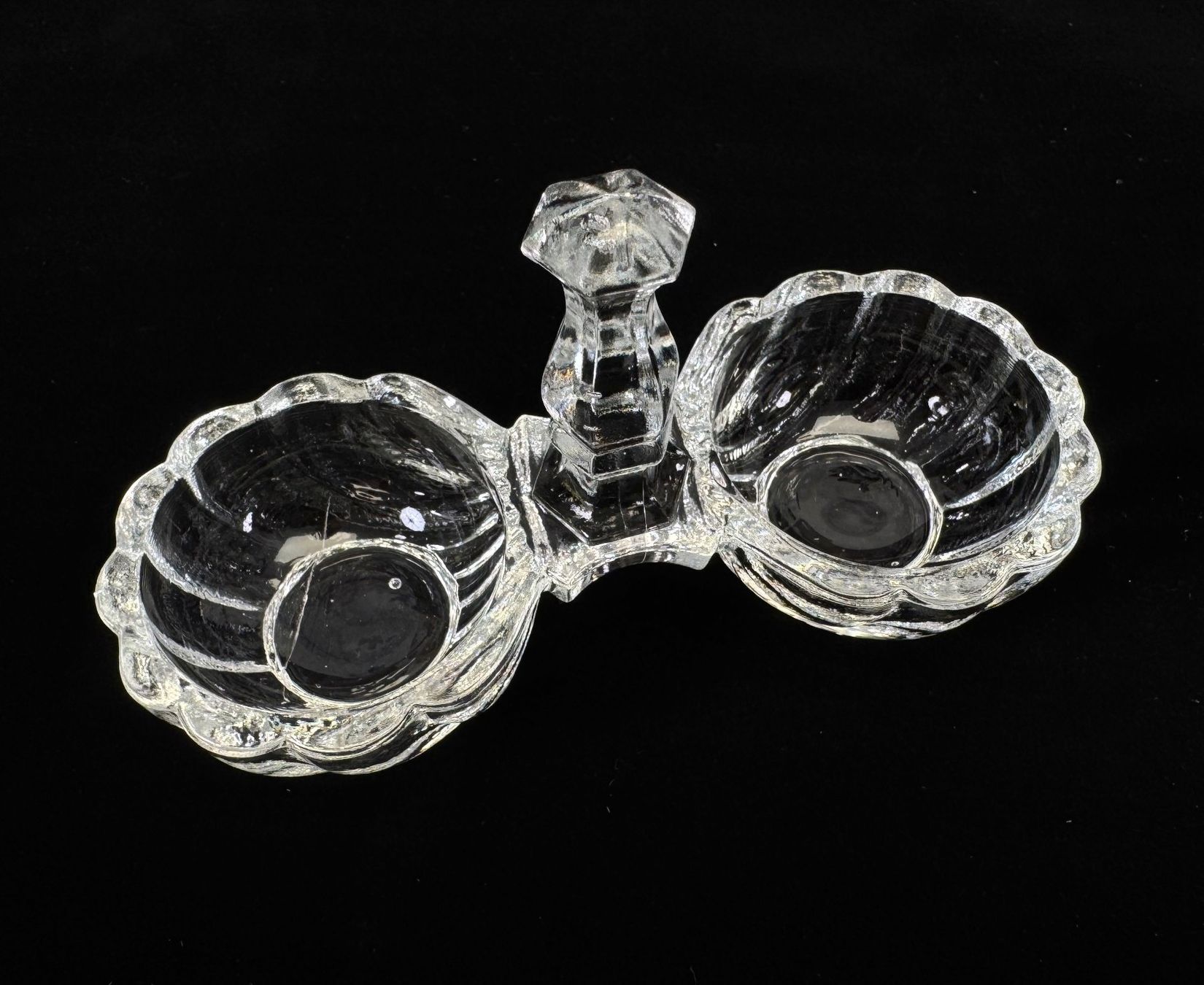 Ciotole: 2er Glasmenage mit Griff - Vintage - Salz- & Pfeffer-Set – Usato da Winterthur venduto da Anto-Bella 3