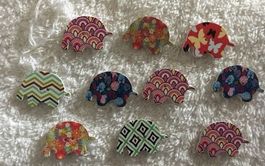 10 Elefanten klein Knöpfe Aufnäher  Knopf annäher Elefant