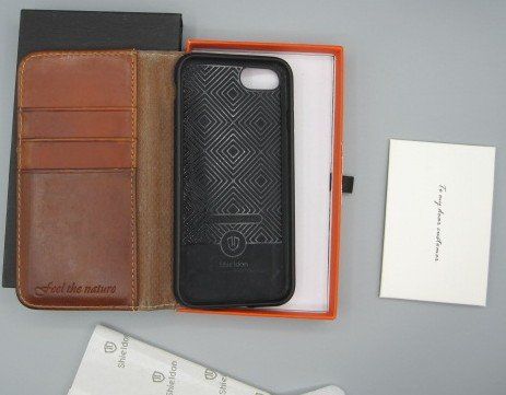 Cover & Protezioni schermo: Etui portefeuille SHIELDON téls: iPh8,iPh7,iPh SE. BrunRétro – Usato da Nyon venduto da WHTF 1
