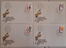 Série Jeux Olympiques Montréal 1976 - Ensemble de 4!
