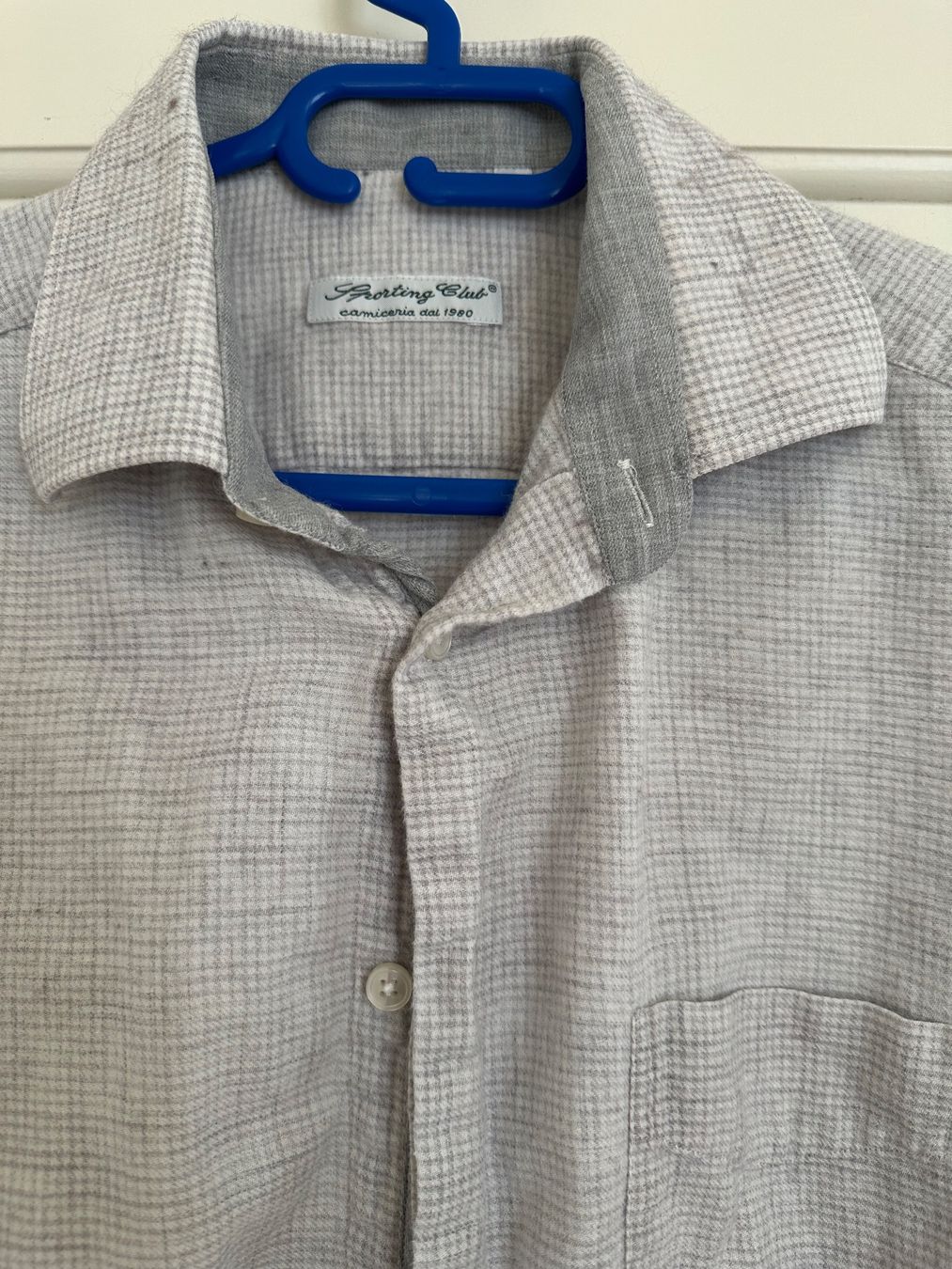 Camicie: Herren Hemd S hellgrau/weiss kariert – Usato da Rothenburg venduto da wer_g9fd 3