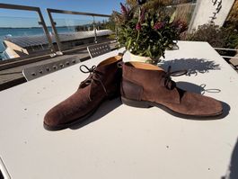 Ed. Meier, Chukka Boots Herren in braunem Wildleder