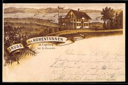 Litho Hohentannen, Haus am Fluss mit Umg