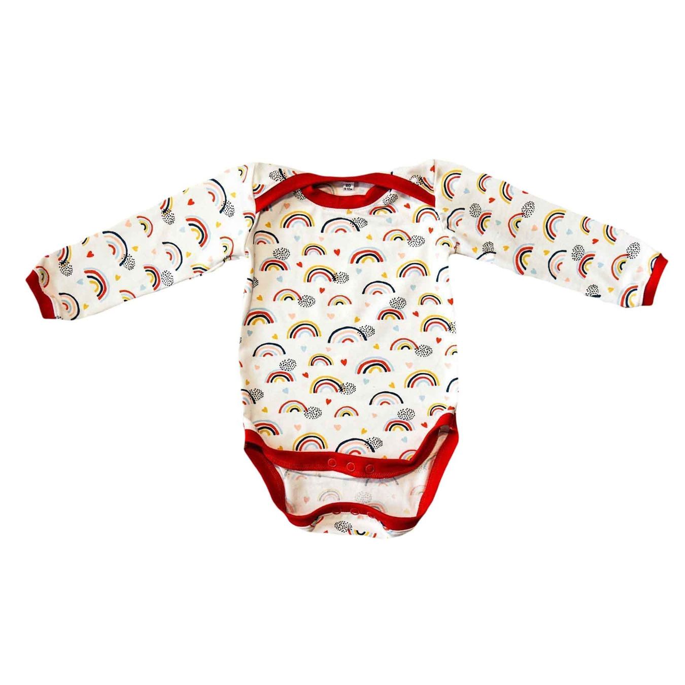Biancheria intima: Langarm Body mit Regenbogen 74/80 - NEU – Nuovo e nell'imballaggio originale da Zürich venduto da sambaum 1