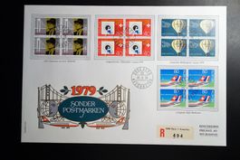 1979 FDC Grossbrief Werbemarken I. mit Viereblöcken