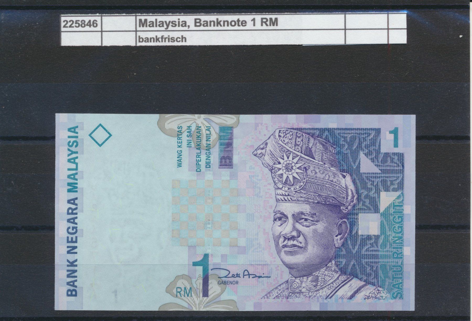 Banknoten: Malaysia, "Banknote - 1 RM", bankfrisch – Neu (gemäss Beschreibung) aus Winterthur von Zupogeru