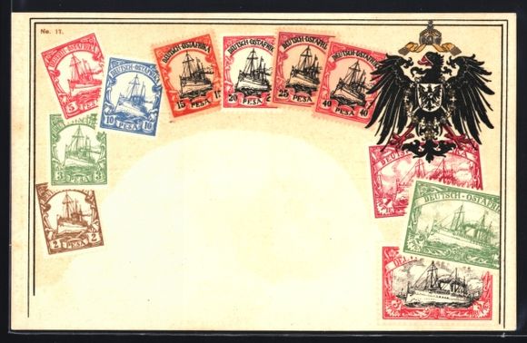 Cartoline postali: Deutsch-Ostafrika, Briefmarken aus der d – Usato da Berlin venduto da bartko-reher