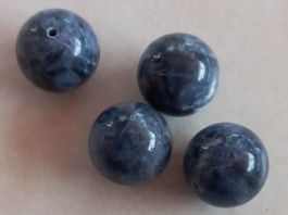 4 Sodalith Steine, D:16mm