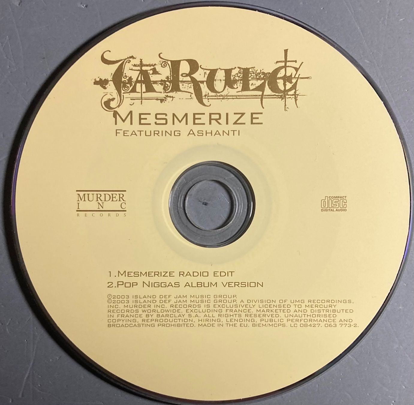 CD: JA RULE FEATURING ASHANTI - MESMERIZE – Usato da Poliez-Pittet venduto da Newtown-Records 2