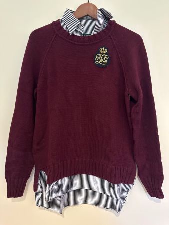 Pullover Lauren Ralph Lauren bordeaux gestreift