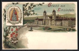 Litho Einsiedeln, Kloster, Gnaden-Mutter