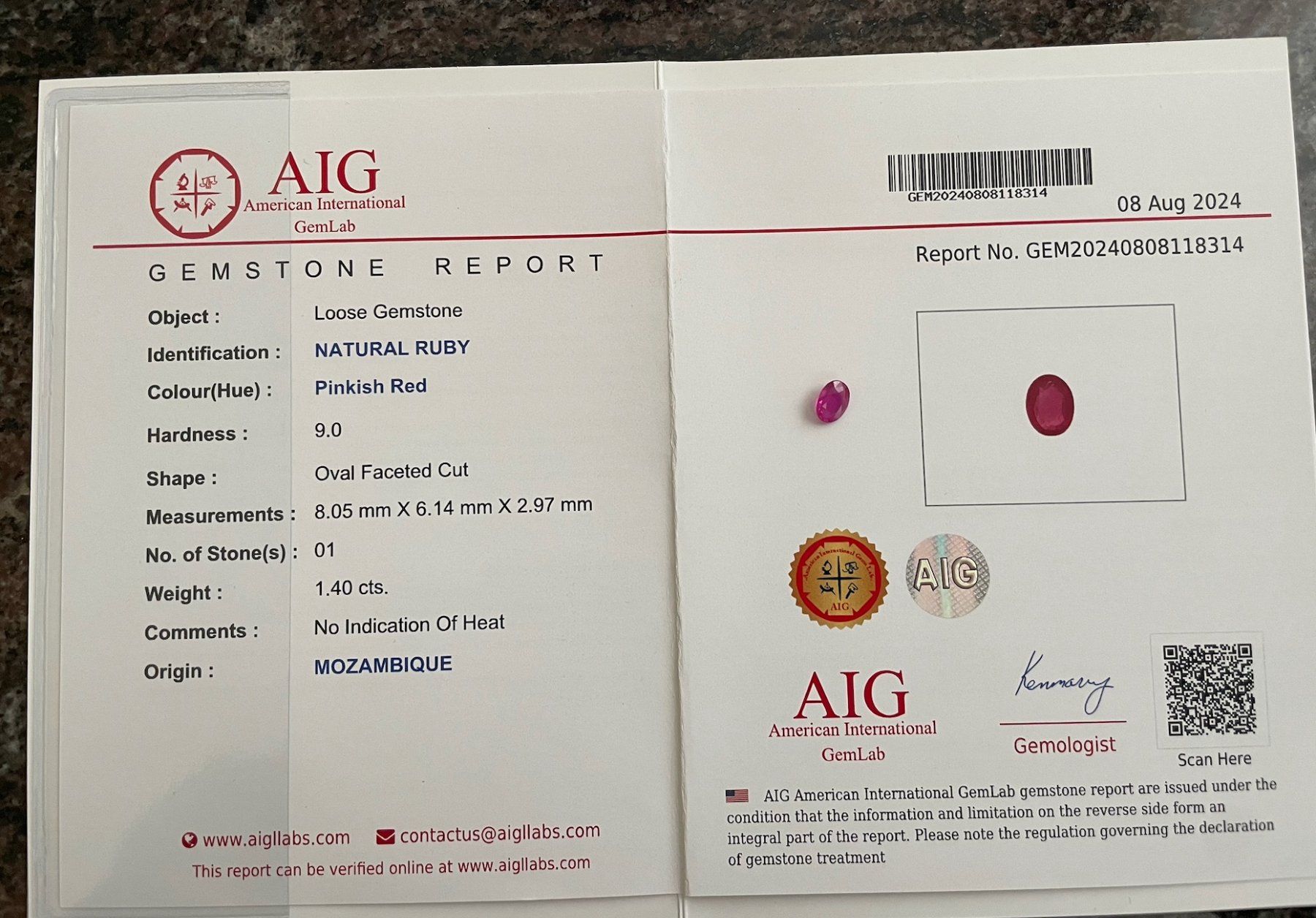 Edelsteine: Natural Ruby – Neu (gemäss Beschreibung) aus Zürich von gemius 3