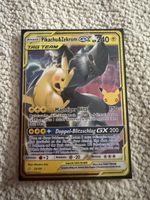 Pokémon Karte Pikachu und Zekrom GX Tag Team 33- 30 Jahre