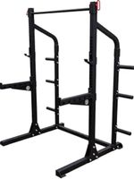 Fitness Half Rack Langhantelbank mit Gewichten
