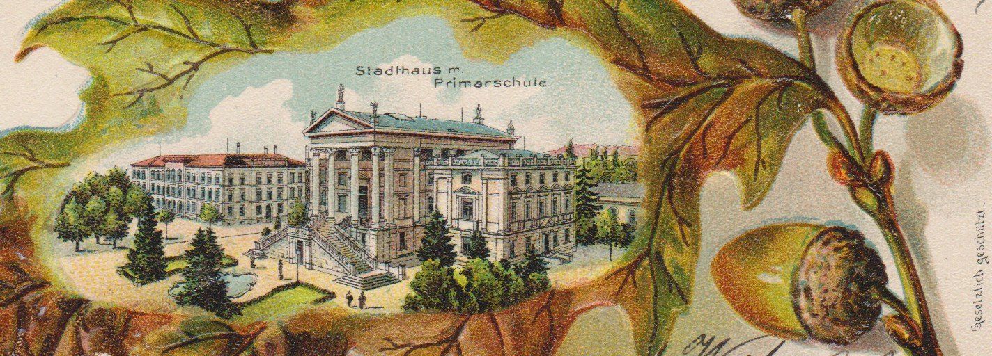 Cartoline postali: Winterthur   :   alte Ansichtskarte Präge-Litho von1901 – Usato da Vitznau venduto da Ropaku 1