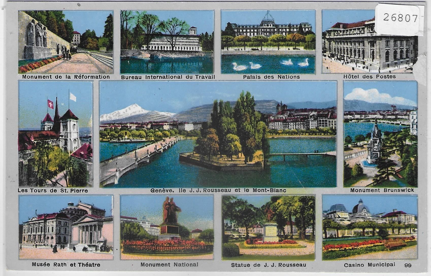 Cartes postales: Geneve - Multiview - Litho – D'occasion à Ettingen par Kartenplanet