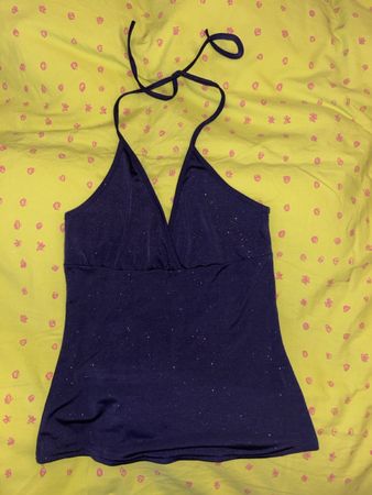 Top lilla coi brillantini - taglia S
