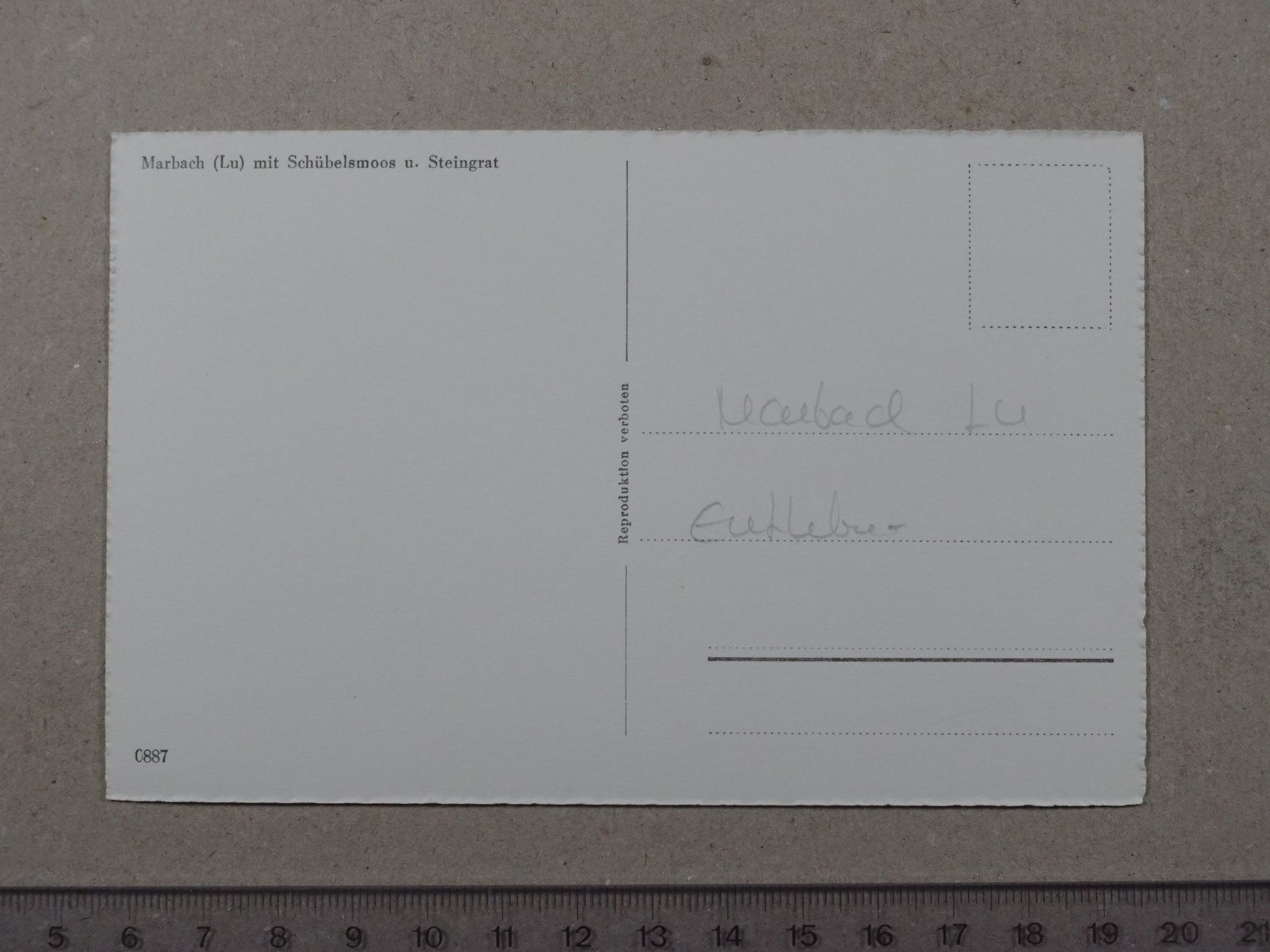 Cartoline postali: Marbach, Schübelsmoos, Steingrat – Usato da Lenzburg venduto da fh1 1