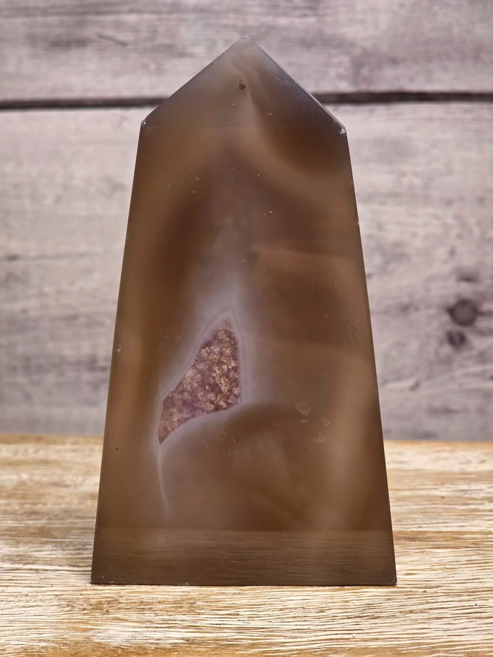 Minerali & Pietre curative: Amethyst Achat Obelisk 127g – Nuovo e nell'imballaggio originale da Matzingen venduto da Shay_Crystalz 1
