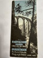 Rätische Bahn Graubünden  alter Prospekt 