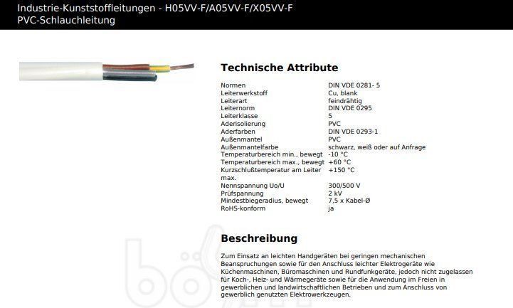 Kabel: 50m TD Kabel 3x2,5mm2 H05VV-F flexibel – Neu und originalverpackt aus Zwingen von boehm-kabel 1