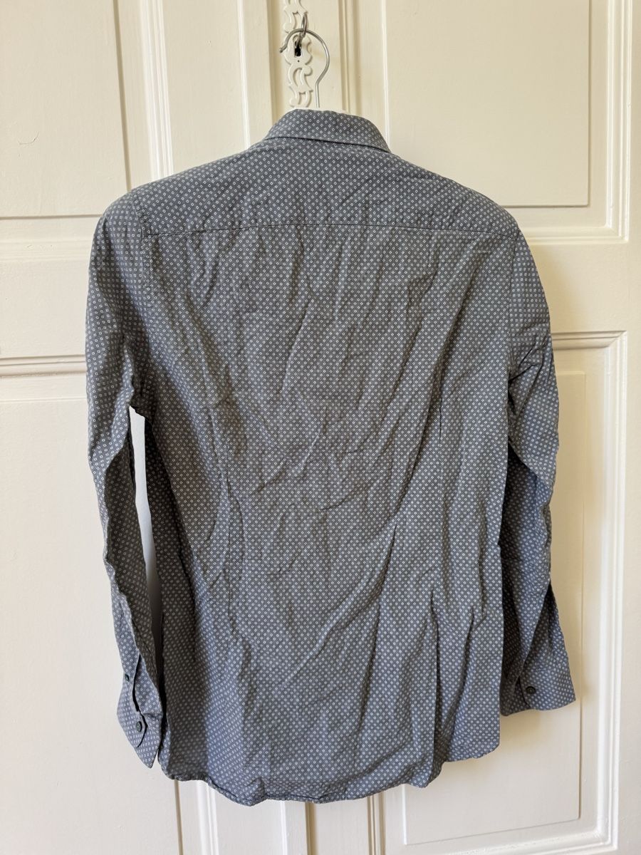 Camicie: Mens Shirt Patterned Grey Long Sleeve – Usato da Lausanne venduto da mar_6g2x 2