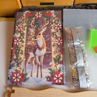 DIAMOND PAINTING TABLETT MOTIV REH WEIHNACHTEN