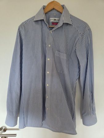Royal Class Slim Fit Hemd Blau Weiss Gr. 39