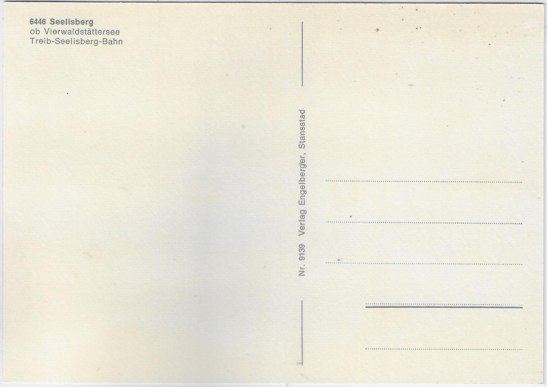 Cartoline postali: Seelisberg - Treib-Seelisberg-Bahn – Usato da Ettingen venduto da Kartenplanet 1