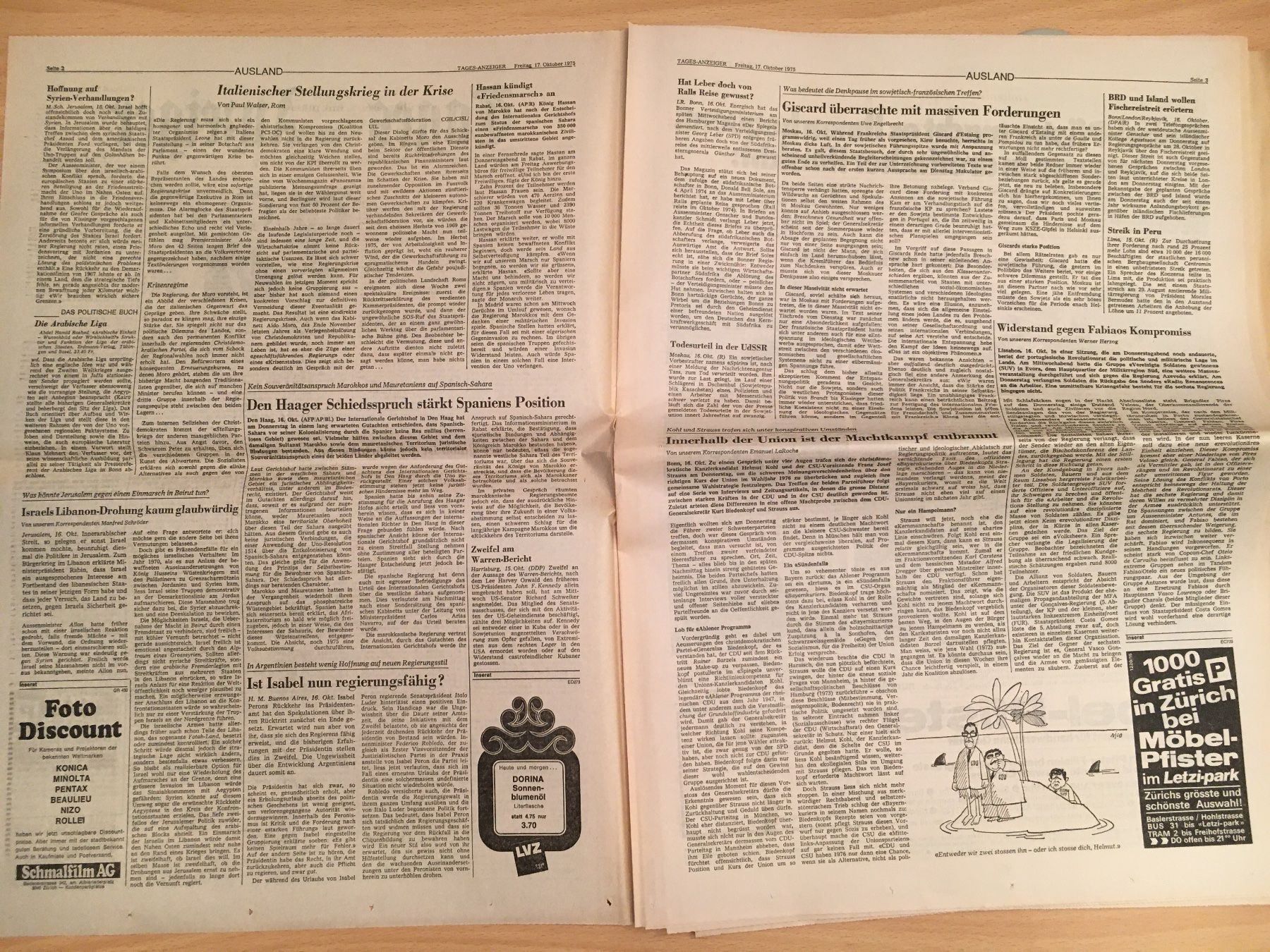 Riviste & Magazine: Tagesanzeiger vom 17. Oktober 1975 – Usato da Luzern venduto da Jiggy_8898 1