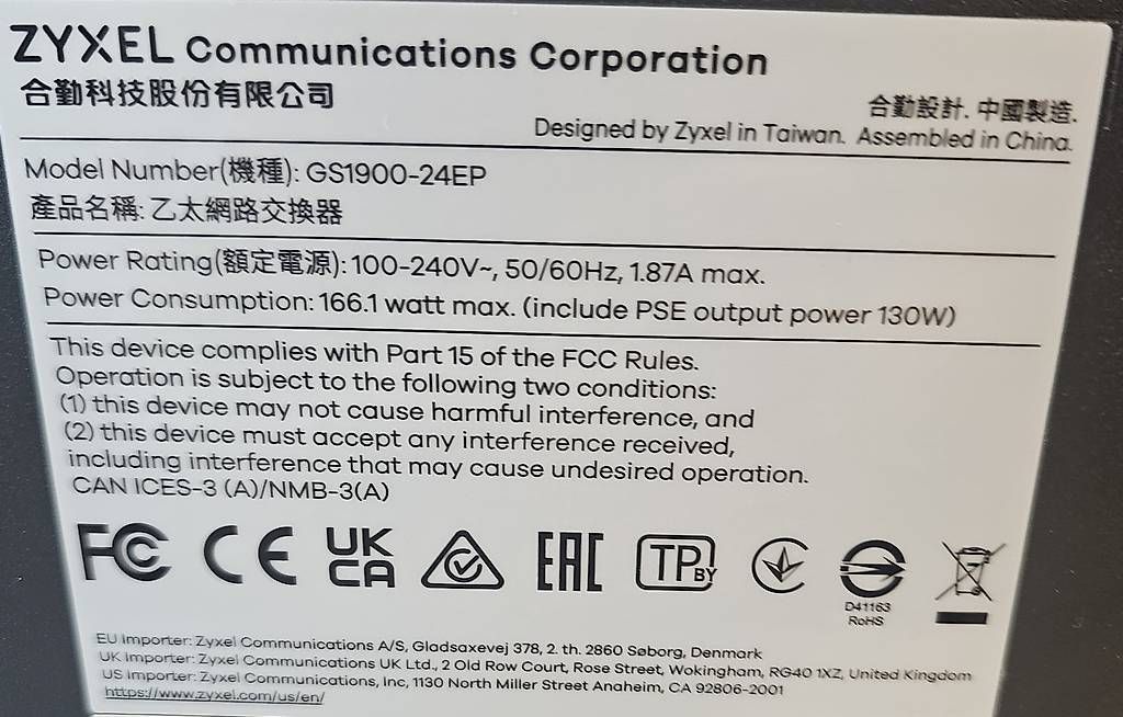 Zyxel Hub & Switch: zyxel gs1900-24ep Gb unmanaged Switch – Usato da Thalwil venduto da Mmgoldb 2