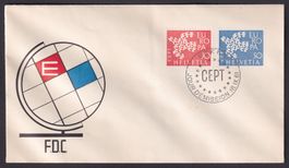 1961 EUROPA FDC im US-Format, illustriert und adresslos