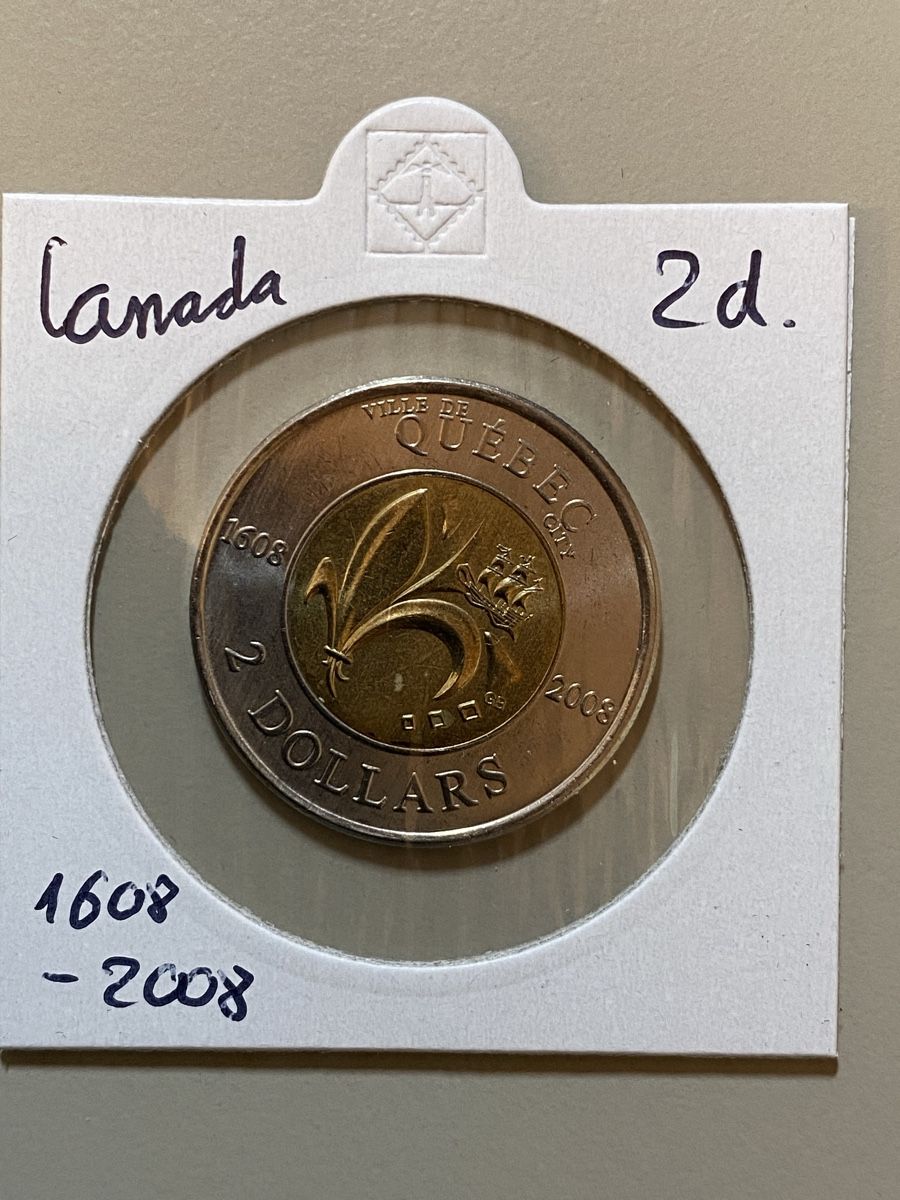 Alle Münzen: Canada - 2 dollars - 1608->2008 - Ville Québec  – Gebraucht aus Payerne von Mike1682