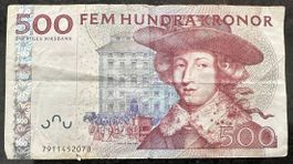 Seltene Schwedische 500 Kronen Banknote - Top Zustand!