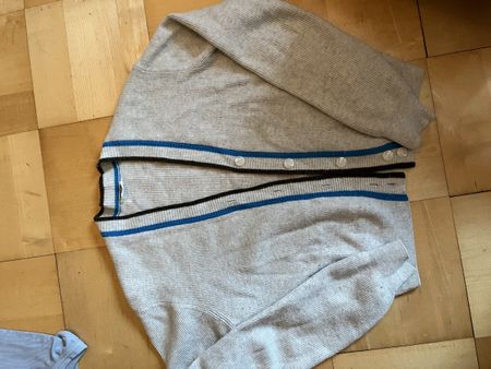 Cardigan American Vintage grau Melange guter Zustand